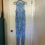 Lilly Pulitzer  Paulina Jumpsuit Blue Lets Mango Womens Medium Sleeveless Photo 7