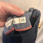 Maison Jules  Blue Indigo Navy Tapered Pants Women's 12 Side Zip Mod Ankle‎ Zip Photo 6