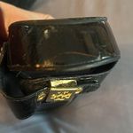 Tory Burch 9.5 Selma Designer black patent Leather W/ Gold wedge slide Photo 11