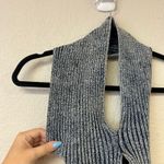 Knorts Rib Knit Cropped Halter Vest Women's Size 2 Blue Photo 6