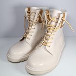 See By Chloe  Womens Beige Waterproof Florrie Round Toe‎ Block Heel Rain Boots 41 Photo 0