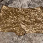 Gold Sequin Shorts Size M Photo 1