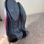 Aravon Womens Mules Leather Shoes Red Black Swirl Stitching Sz 9.5E Boho Western Photo 7