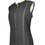 Sleeveless Zipper Detail Sheath Dress Size 10 Black Photo 8
