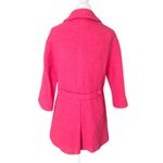 Vintage 1960s Pink Double Breasted Wool Woven Coat Women's XS/S Notch Collar Photo 4