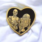Star Wars  R2D2 & C-3PO heart shape tac pin Photo 1