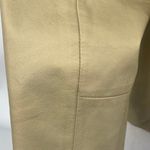 Vintage Leather Jacket Single Breasted Button Down Collared Beige Womens Large Tan Photo 11