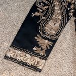 Soft Surroundings  Vintage 100% Wool Floral Embroidered Jacket Cardigan‎ Black XS Photo 6