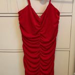 Lush Clothing Red Ruched Mini Dress  Photo 0