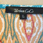 Urban Coco Size LARGE Turquoise Print BOHO Dress Tunic Photo 3