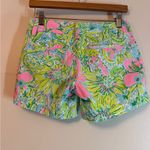 Lilly Pulitzer  Coconut Grove Callahan Shorts Pink Green Floral Sz 00 Photo 2