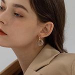 Transparent hoop clear hoops gold hoop earring Photo 4