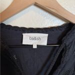 Ba&sh  Openwork‎ Ravel Puff Sleeve Linen Blend Blouse Photo 3