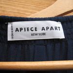 Apiece Apart NWOT  Isla Textured Sleeveless Wide Leg Jumpsuit Navy 6 Photo 8