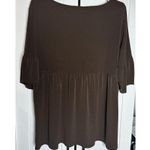 Style and Co Womens Brown Flowy Boho Shirt Bell Sleeves Size‎ XL Photo 2
