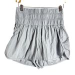 Free People FP Movement The Way Home Gray Smocked High Rise Athletic Shorts M Photo 1