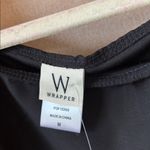 Wrapper  Black cold shoulder Top with Silver Accents medium nwt Photo 3