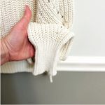 La Ligne Ivory Cream Cable Knit Balloon Sleeve Crew Neck Sweater Extra Small Size XS Photo 8