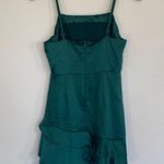Lulus Lulu’s Emerald Green Satin Mini Dress With Ruffle Detail Size Small Photo 4