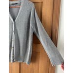 Hudson Jeans Hudson 100% Cotton Gray Button Up Knit Cardigan Sweater Women’s size Large Photo 3