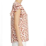 Lafayette 148  NewYork Animal Print Ruffle Blouse Size XXL Photo 7