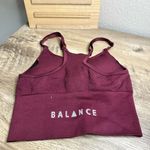 Balance Athletica Maroon Sports Bra Crop Top Photo 3