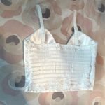 SheIn Padded White Crop Top Photo 4