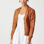 Wanderers The Londoner Cardi Lamb Leather Jacket Tan Photo 15