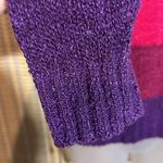 Rendevous 80s 90s Vintage Wide Striped Colorful Loose Knit Sweater Jrs Medium Pink Size undefined Photo 7