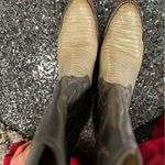 Vintage Dan Post Two Tone Gray Leather Cowboy Boots 4209 Women Size 5.5C W/ Box Photo 6