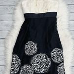 Kay Unger Black and Cream Silk Blend cocktail dress Size 0 Photo 0