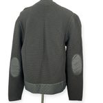 White House | Black Market NWT WHBM | XL | Ribbed Knit Faux Leather Quilted Jacket Sweater Moto Elbow Patch Photo 1
