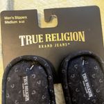True Religion  Blue Plush Indoor Outdoor‎ Slippers Slides Men's  Medium 9-10 Photo 2