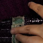 Vintage Arancrafts Ireland Purple Merino Wool Cableknit Sweater Small Photo 4