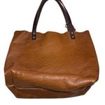 Portland Leather Classic Tote Bag Pebbled Nutmeg w Tassel Charm Brown Photo 1