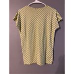 Cato  Yellow & Gray Chevron Design Cold Shoulder Cap Sleeves Top Size Small Photo 1