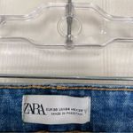 ZARA Bootcut Jeans Medium Wash Raw Hem Size 4 Photo 3
