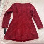 Red Tweed Button Photo 4