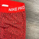 Nike Pro Dri Fit Red & Black Capri Athletic Workout Running Leggings Size Medium Photo 1