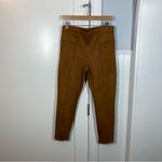 Spanx  Faux Suede High Rise Tummy Shaping Leggings in Rich Caramel size large P‎ Photo 2