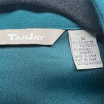 Tan Jay Vintage Faux Suede Women's Shacket Shirt Size 14 Teal Blue Photo 1
