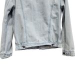 Elwood Distressed Denim Coat Trucker Jacket in Light Wash Size Medium Blue Photo 6