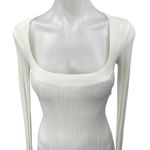 Tiger Mist NEW Hanna White Long Sleeve Scoop Neck Mini Bodycon Sweater Dress M Photo 2