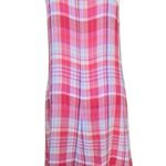 Maeve Pippa Pink Plaid Midi Swing Dress Photo 4