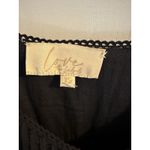 LOVE the Label Anthropologie Black Flocked Lace Crochet Tiered Cotton Maxi Sz XS Photo 11