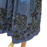 SL Fashions Black Blue Semi Formal Cocktail Ruched Side Embellished Dress Size 6 Photo 5