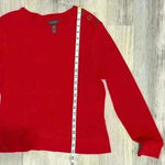 Ralph Lauren Lauren  Red Long Sleeve Crew Neck Pullover Top Shirt Cotton Size L Photo 7