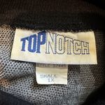 Top Notch 1980s Tunic Length Gray Floral Geometric Print Cowl Neck Sweater 1X Black Photo 14