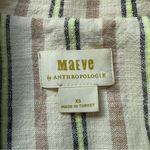 Anthropologie Maeve Cotton Stripe Boyfriend Blazer Jacket XS Oversized Photo 2