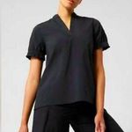 Athleta  Black Levitate Poplin Travel Shirt Photo 1